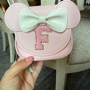 Pink Kids Mouse Ear Bag with Bow